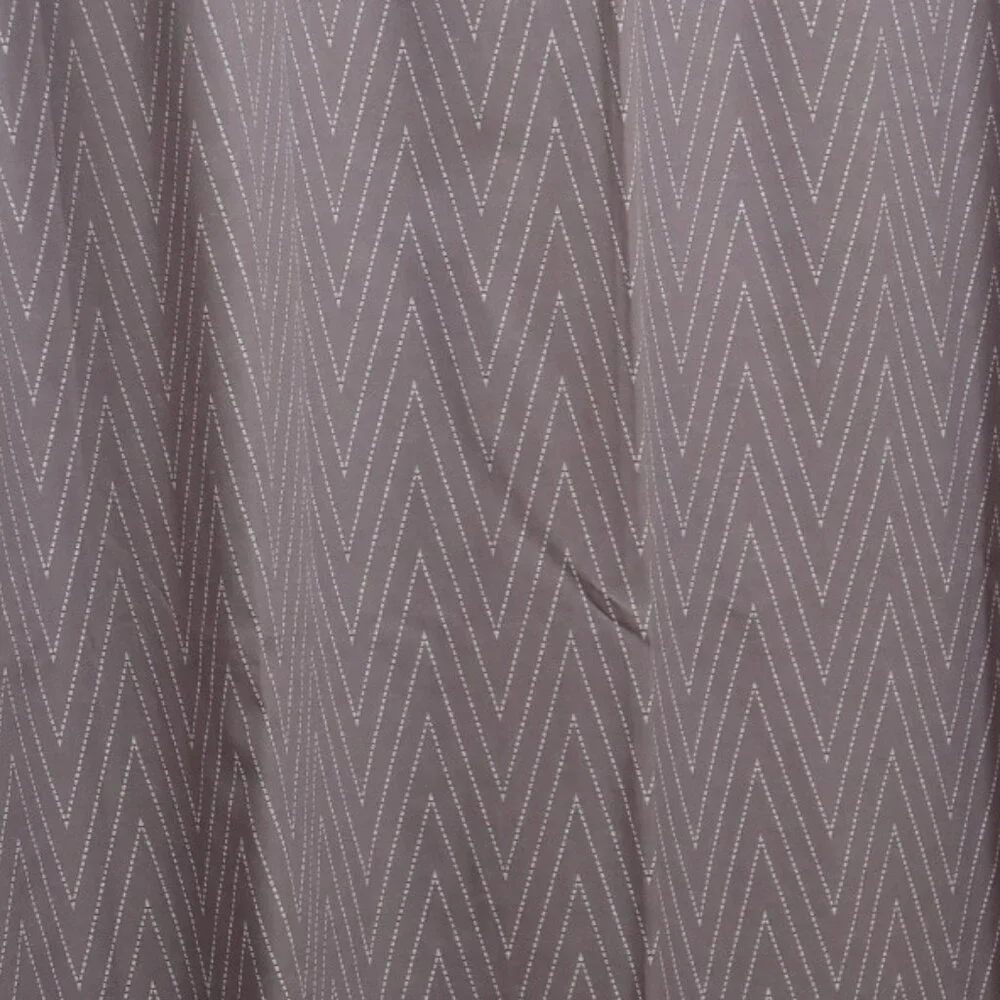 Elegant Threshold Gray Chevron Stripe Pattern Fabric Shower Curtain